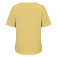 thumbnail image 4 of yunLCZ Basic T Shirts Women's Fashion Casual Solid Color Button Short Sleeve Top T Shirt Office Shirts Beige L, 4 of 4