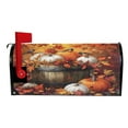 thumbnail image 3 of Ryvnso Mailbox Cover Magnetic Birds Autumn Leaves Pumpkins Mailbox Wrap Large Size 25.5x21 Inch, 3 of 8