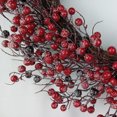 thumbnail image 3 of Corona de Navidad roja Senmasine de 24 pulgadas, baya para decoración colgante de puerta delantera, vacaciones interiores y exteriores, 3 of 4