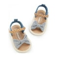 thumbnail image 4 of SHEMALL Toddler Girls Bow-knot Sandals Kids Beach Shoes Baby First Walkers, 4 of 6