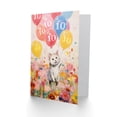 thumbnail image 2 of 10th Birthday Greeting Card Flowers Kitty Cat Balloons Kids Age 10 Year Old Child, 2 of 3