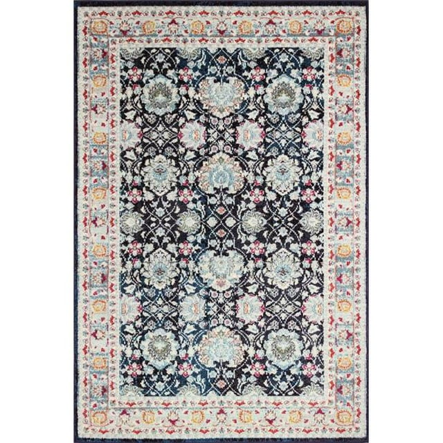Bashian D113-NV-2.6X8-MH129 2 ft. 6 in. x 8 ft. Dakota Transitional Polypropylene Power Loom Area Rug, Navy