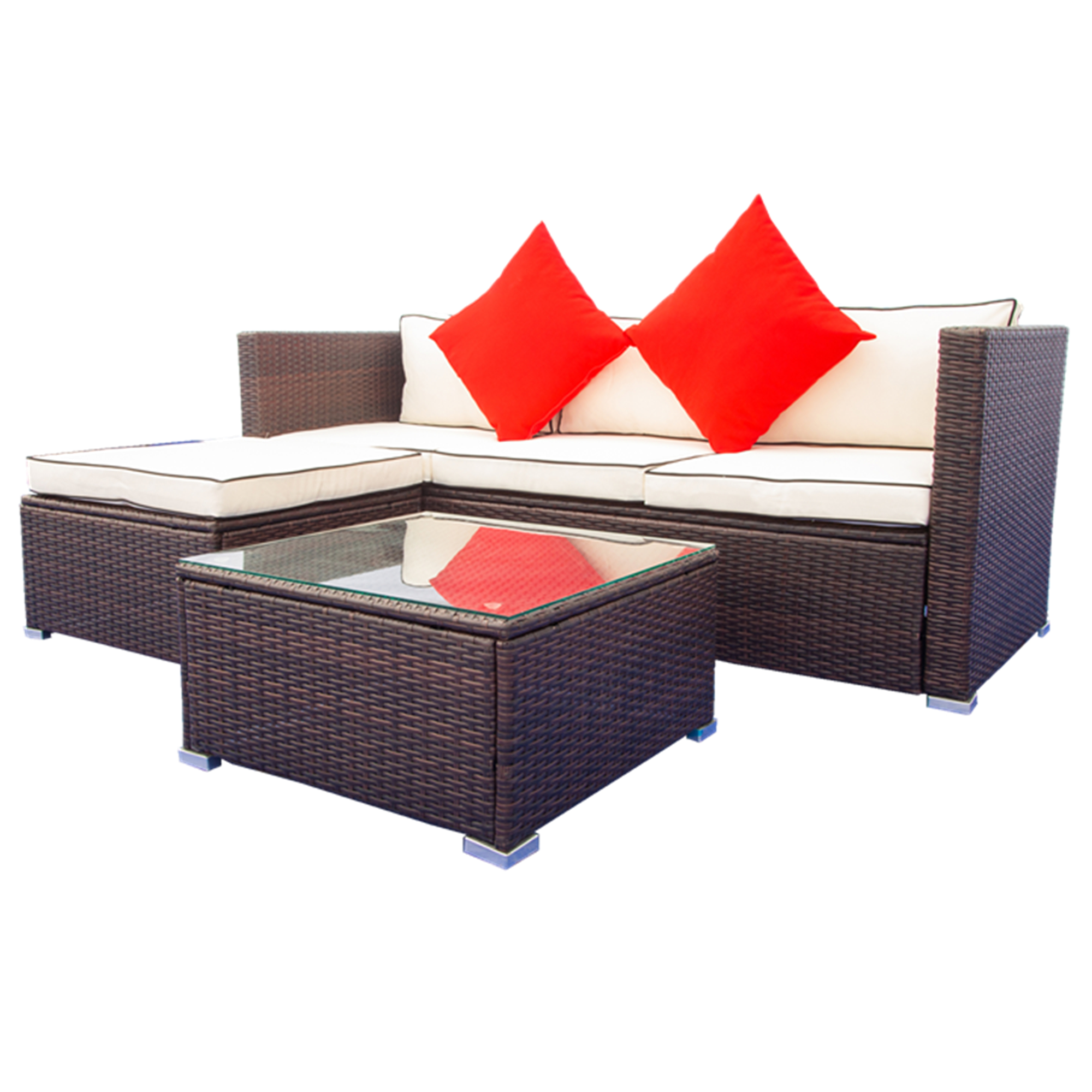 barnett 6 piece rattan sectional