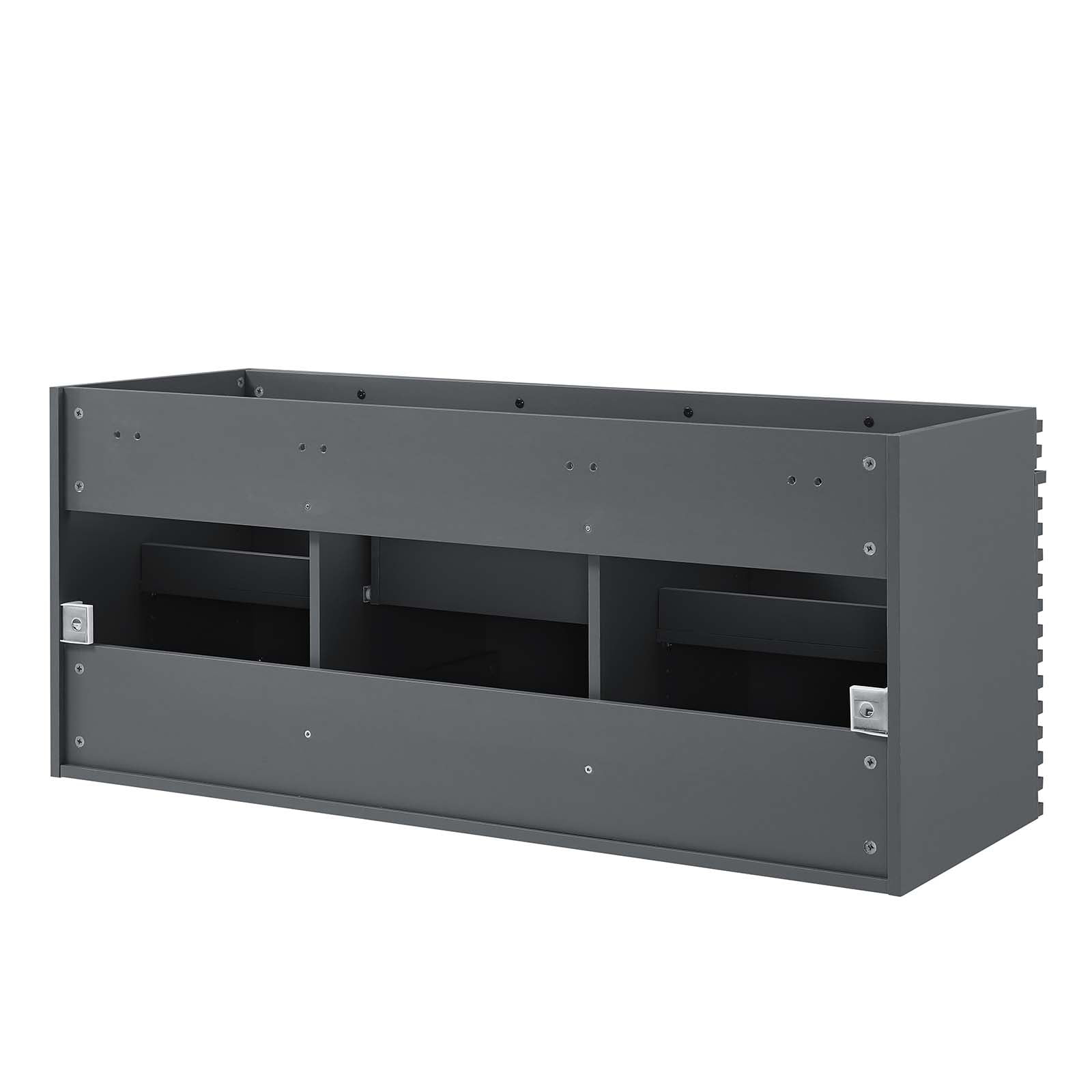 Modway Render 48" Double Sink Compatible (Not Included) Bathroom Vanity Cabinet in Gray