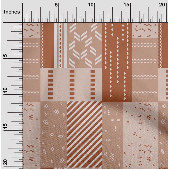 oneOone Silk Tabby Fabric Patchwork Geometric Fabric Prints By Yard 42 Inches Wide