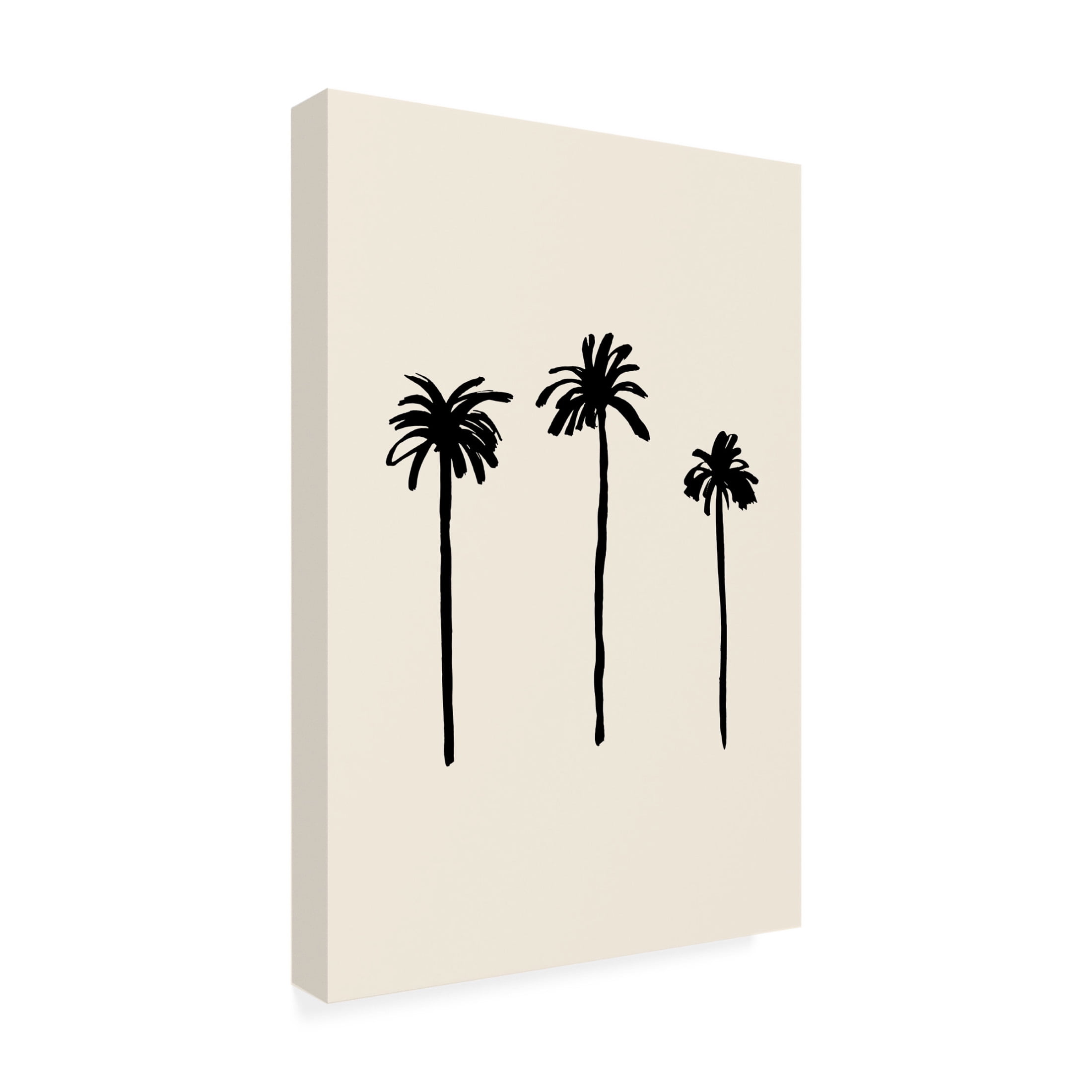 Canvas Wall Art - Pictufy Studio 'Palm Trees' Wall Art for Living Room, Bedroom, or Office Décor by Trademark Fine Art - 16 x 24 Inches
