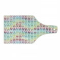 thumbnail image 1 of Watercolor Cutting Board, Valentine's Day Theme Colorful Little Hearts Vibrant Paintbrush Effect, Decorative Tempered Glass Cutting and Serving Board, Wine Bottle Shape, Multicolor, by Ambesonne, 1 of 1