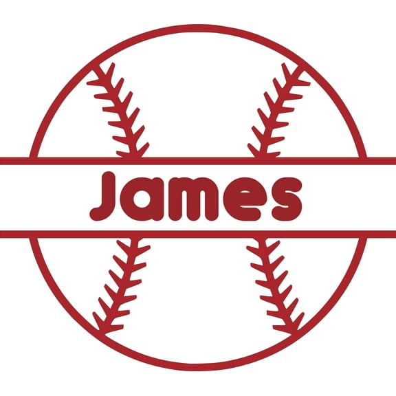 Love Baseball Heart Team Sports Customized Wall Decal - Custom Vinyl Wall Art - Personalized Name - Baby Girls Boys Kids Bedroom Wall Decal Room Decor Wall Stickers Decoration Size (40x40 inch)