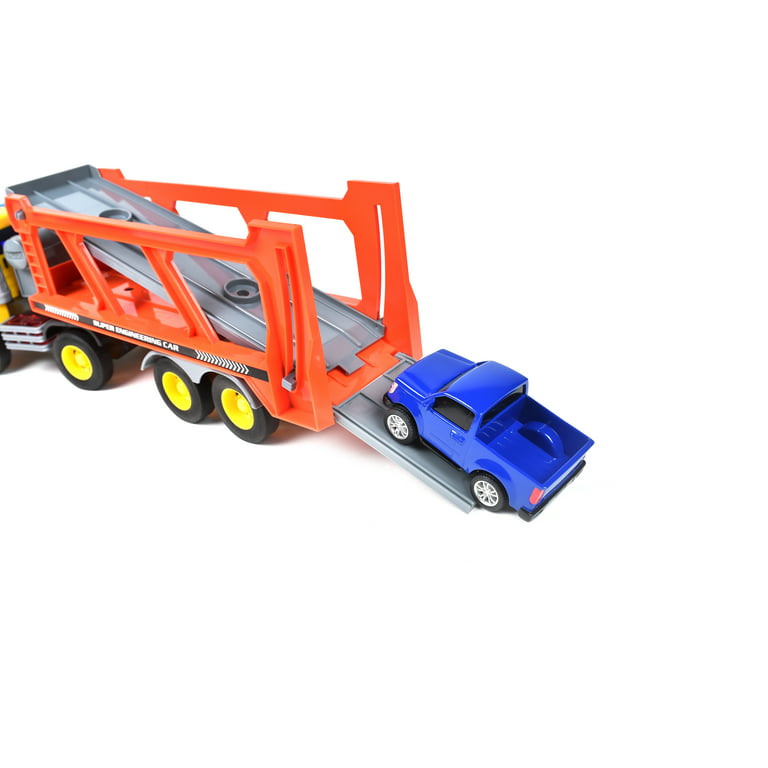 Maxx Action 1:16 Scale Long Hauler Play Vehicle Transport Truck with  Realistic Lights and Sounds