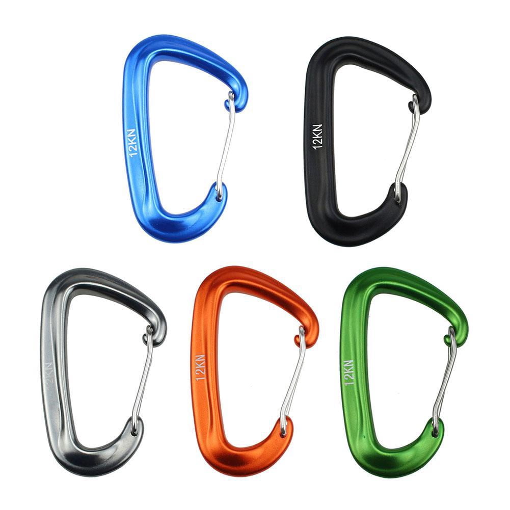 1pc Outdoor Camping Hiking Aluminum Keyring Carabiner D-ring Key Chain Clip X2W3