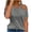Gray, variant on Staron Summer Off Shoulder Tops for Women Casual V Neck Short Sleeve Shirt Blouse Fashion Solid Color Party Vacation Travel Loose Comfy, White S