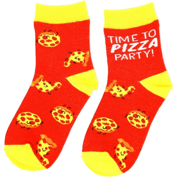 Pavilion Gift Company - Pizza - S/M Youth Cotton Blend Crew Socks