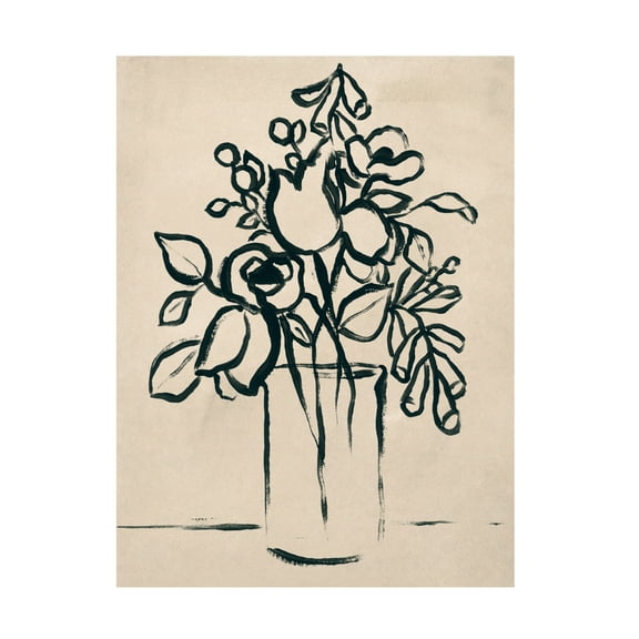 Trademark Fine Art June Erica Vess Parchment Posey I Canvas Wall Art