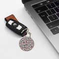 thumbnail image 6 of Naloa Daisies Flowers Print Round Keychain Keychain Key Ring, Key Tag, Key Chain Bulk for Gift Accessories (Round), 6 of 7