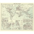 thumbnail image 3 of Bartholomew 13x12 Black Modern Framed Museum Art Print Titled - Global Iron Mining Countries - Bartholomew 1907, 3 of 5