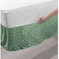 thumbnail image 2 of Abstract Bed Skirt, Repetitive Horizontally Arranged Ropes Forms in Wave Spiral Illustration Print, Elastic Bedskirt Dust Ruffle Wrap Around for Bedding Decor, 4 Sizes, Multicolor, by Ambesonne, 2 of 2