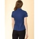 thumbnail image 3 of INSPIRE CHIC Camisa Casual Para Mujer De Trabajo De Manga Corta Con Botones Azul oscuro L, 3 of 5