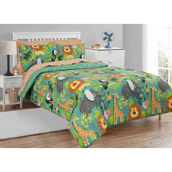 Kidz Mix Jungle Safari Bed in a Bag, Twin