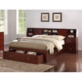 thumbnail image 2 of Queen Size Wooden Bed With Spacious Headboard And Under Bed Drawer, Brown, 2 of 2