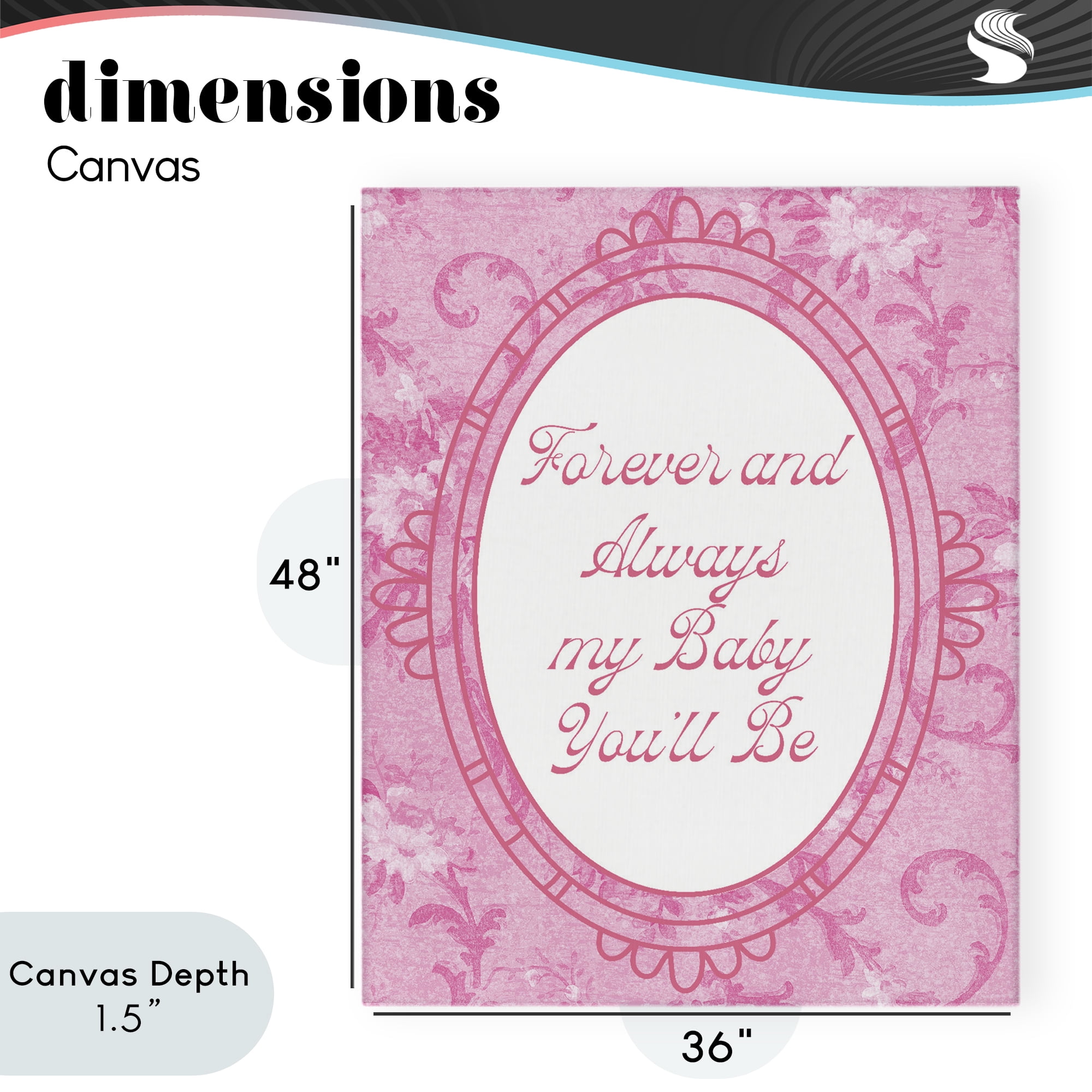 Stupell Industries Forever & Always My Baby Canvas Wall Art, design by Lil' Rue
