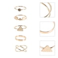 thumbnail image 1 of OULII 5 Pcs Bagues Dorées Ouvertes Réglables Style Rétro pour Mariage et Usage Quotidien, 1 of 8