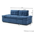 thumbnail image 6 of Sleeper Sofa, Sofa Bed- 3 in 1 Pull Out Couch Bed with Linen Chaise for Living Room, Sofa Sleeper with Pull Out Bed, 3Color (Blue), 6 of 10