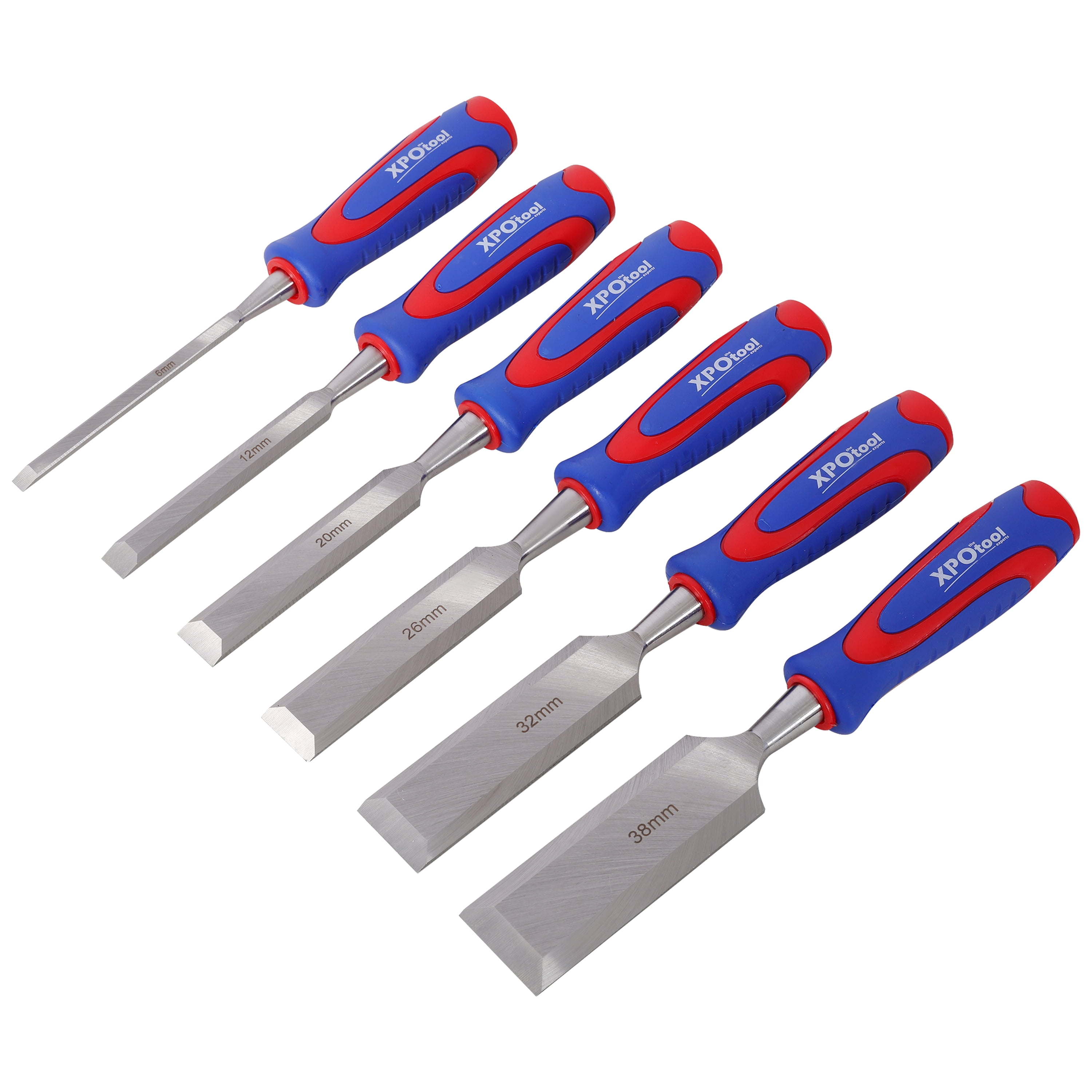 10‑Piece Premium Wood Chisel Set, 6 CR‑V Alloy Steel Chisels with Honing Guide, Sharpening Stone & 2 Carpenter Pencils, Heat‑Treated Woodworking Carving Tool Kit for Beginners & Professionals