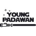 thumbnail image 1 of Young Padawan Logo Cartoon Characters Wall Art Vinyl Sticker Design Decal Girls Boy Kid Bedroom Nursery Kindergarten Fun Home Children Room Decor Sticker Wall Vinyl Decoration Size (10x10 inch), 1 of 1
