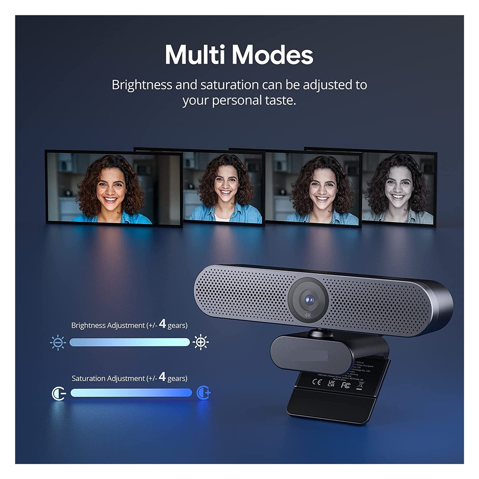 4K Webcam Auto Focus USB Web Camera With Mics Remote Control HD Webcamera For Conferencing, Live Streaming, Recording ,HD Video