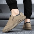 thumbnail image 6 of Mens Slip On Coffee Casual Shoes for Men PU Faux Leather Lightweight Non Slip Breathable Walking Work Sneakers Comfortable Loafers,Size 6.5, 6 of 9