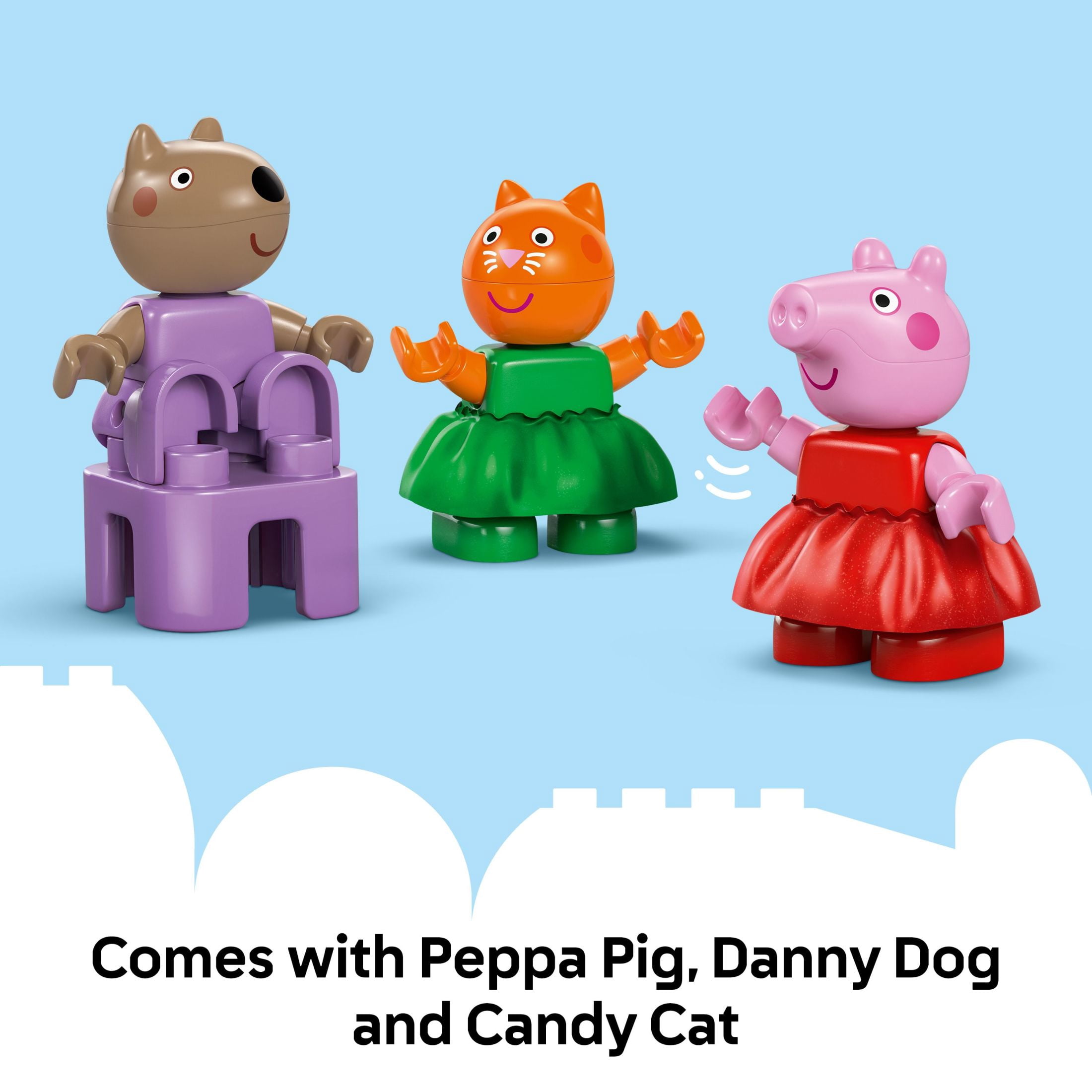 LEGO DUPLO Peppa Pig Funfair Toddler Toy - Sensory Toy Featuring Peppa Pig - Fun Gift for 2+ Year Old Boy or Girl - Helps Preschoolers Develop Color Sorting and Fine Motor Skills - 10453