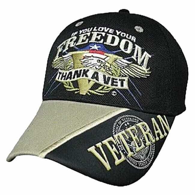 Thank a Vet Men's Veterans Hat If You Love Your Freedom Thank a Vet