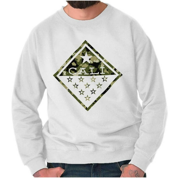 Flag Crewneck Sweat Shirts Sweatshirts Vintage California CA Vacation Souvenir