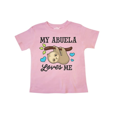 

Inktastic My Abuela Loves Me with Sloth and Hearts Gift Toddler Boy or Toddler Girl T-Shirt