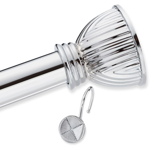 Elegant Home Fashions Me Not Decorative Shower Rod and Hooks Set