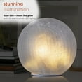 thumbnail image 5 of Alpine Corporation 7" Textured Glass Light-Up Gazing Globe, White, 5 of 12