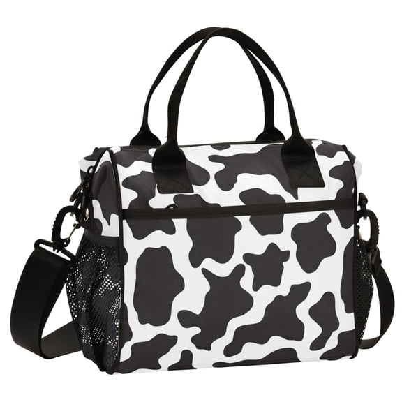 ALAZA Cow Print Cooler Lunch Bag Insulated Reusable Lunch Tote Large Leakproof Thermal Lunch Box for Work School Picnic Travel Medium