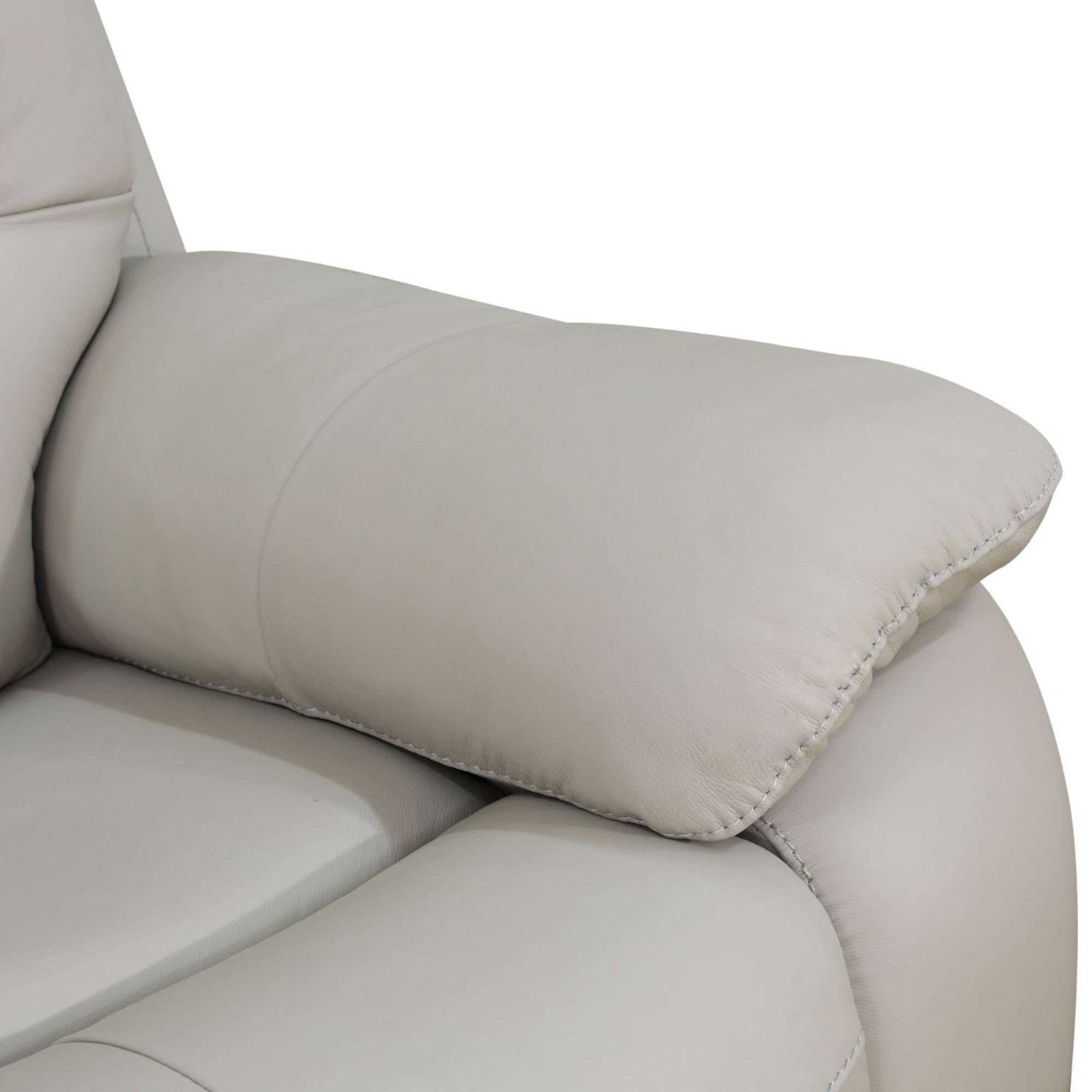 Genuine Leather Power Recliner Sofa Chairs for Adults Electric Power Recliner Sofa Chair for Living Room, Grey