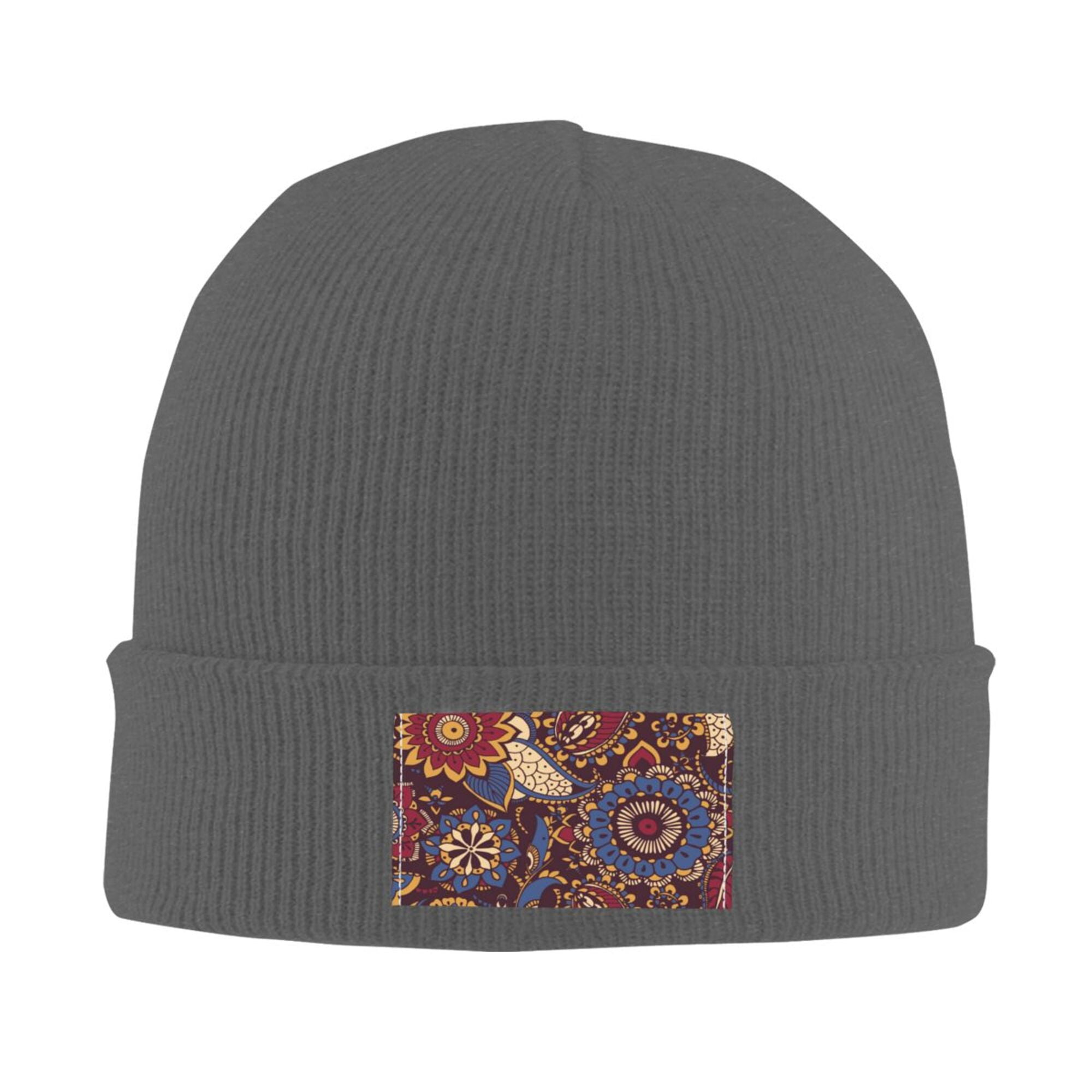 ZICANCN Persian Paisley Red Floral Knit Beanie Hat, Winter Cap