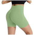 thumbnail image 1 of Pantalones cortos sin costuras de cintura alta para mujer: diseño elástico que realza el trasero, tallas S-XL, 1 of 8