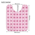 thumbnail image 5 of 2 Piece Soft Bathroom Rug Set Pink Bows Bath Mat and U-Shaped Toilet Contour Rug (16"x24"+20"x24"), 5 of 7