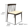 thumbnail image 2 of Fohfurniture FOH Set de 2 Sillas de Comedor de Madera con Asiento Tapizado , Estilo Nórdico Mid-Century, Sillas sin Brazos para Cocina y Restaurante, 2 of 6