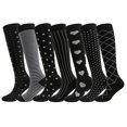 thumbnail image 2 of Calcetines de compresión para deportes al aire libre de estilo europeo y americano, calcetines de compresión elásticos para correr de moda en blanco y negro para hombres y mujeres, 2 of 5