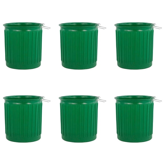 Chem-Tainer 60 Gal Carry Landscape Barrel w/Steel Top Ring, 6 Pack, Green