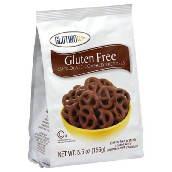 GLUTINO PRETZEL GF CHOC FDG CRVRD-5. 5 OZ -Pack of 12