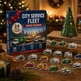 thumbnail image 4 of City Service Fleet Cars Advent Calendar 2026, 24 Days 2D Flat Acrylic City Work Vehicle Ornaments, Collectible Christmas Countdown Gift Box for Xmas Tree Decoration, Christmas Stocking Stuffers, 4 of 5