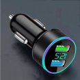 thumbnail image 2 of FM Transmitter Car Bluetooth 5.3, All-Metal PD 20 W & QC3.0 18 W Fast Car Charger Cigarette Lighter Car Bluetooth Adapter Car Hands-Free System, Nois, 2 of 5