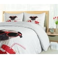 thumbnail image 5 of Ambesonne Pug Duvet Cover Sets, Dog Going to the Movies, 2-King, Cream Red Black, 5 of 7