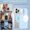 thumbnail image 2 of for iPhone 15 Pro Max Case [Compatible with Magsafe], Liquid Silicone Soft Gel Rubber Slim Cover with Cloth Lining Phone Case for Apple iPhone 15 Pro Max 6.7", Baby Blue, 2 of 16