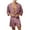 zb-Pink, variant on Hvyesh Mens Robe Lightweight Soft Hooded Bath Robe Casual Short Sleeved Satin Robe Sleepwear Nightgown with Pockets for Men